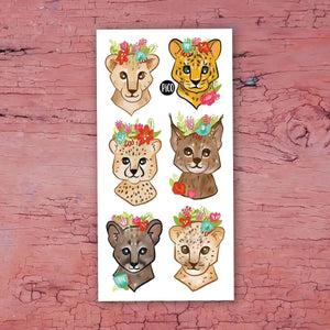 Temporary Tattoos - Flowery Feline