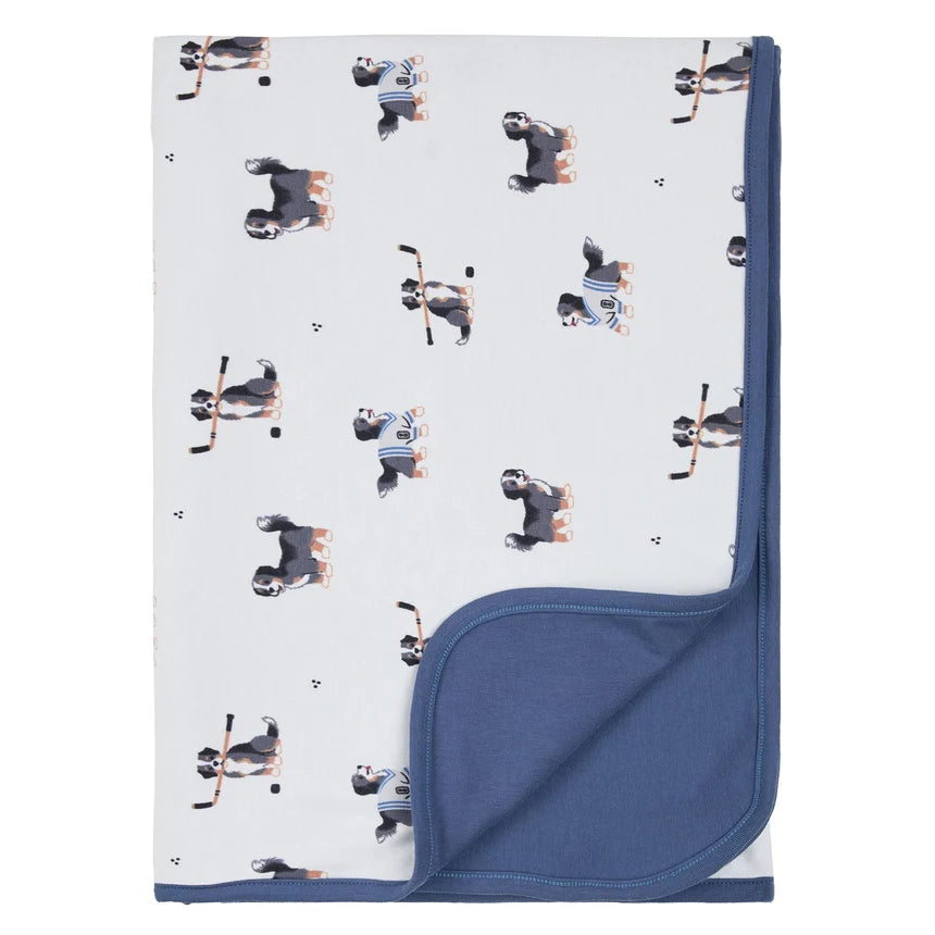 Hockey Dogs LunaKnit Blanket