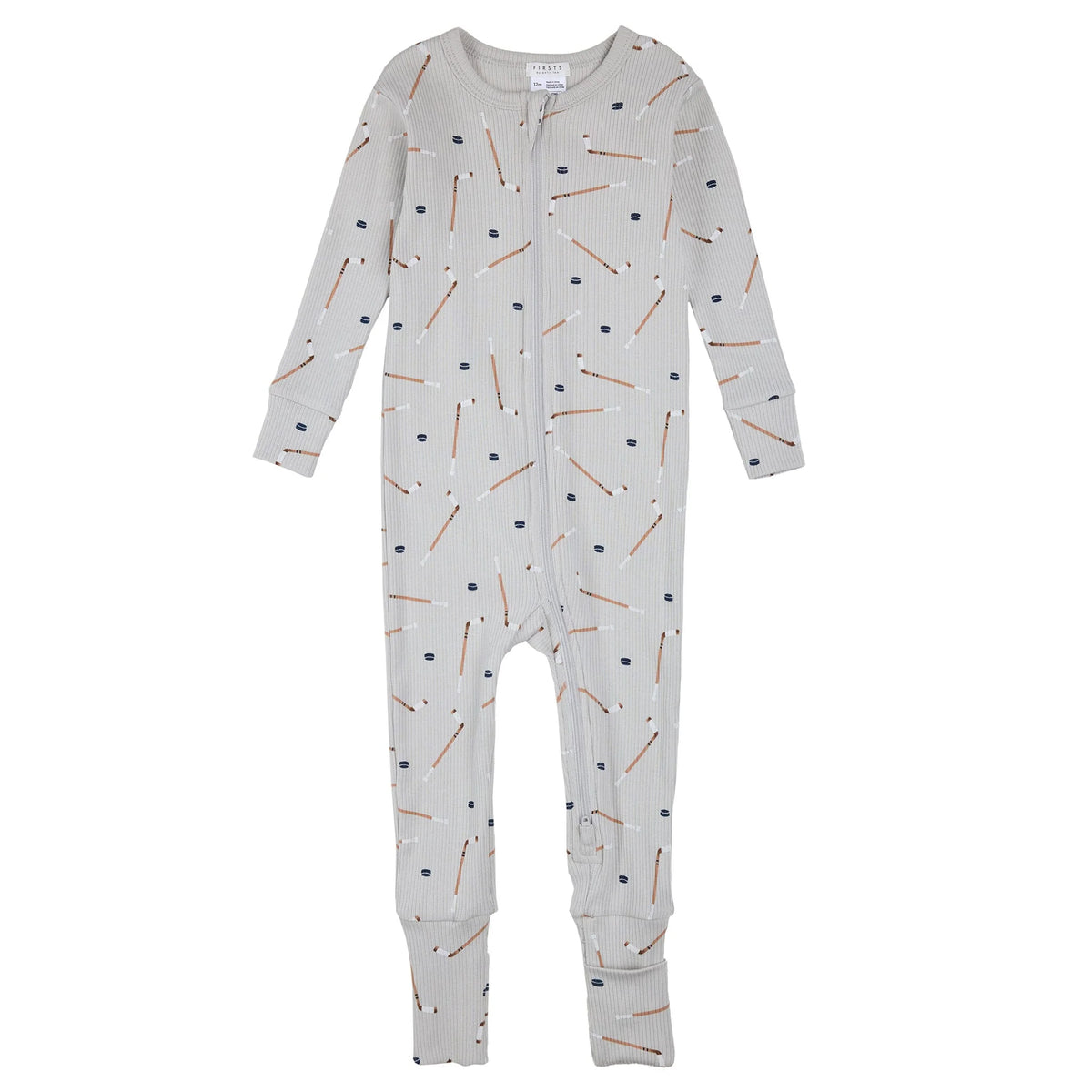 Convertible Ribbed Sleeper - Hockey Sticks