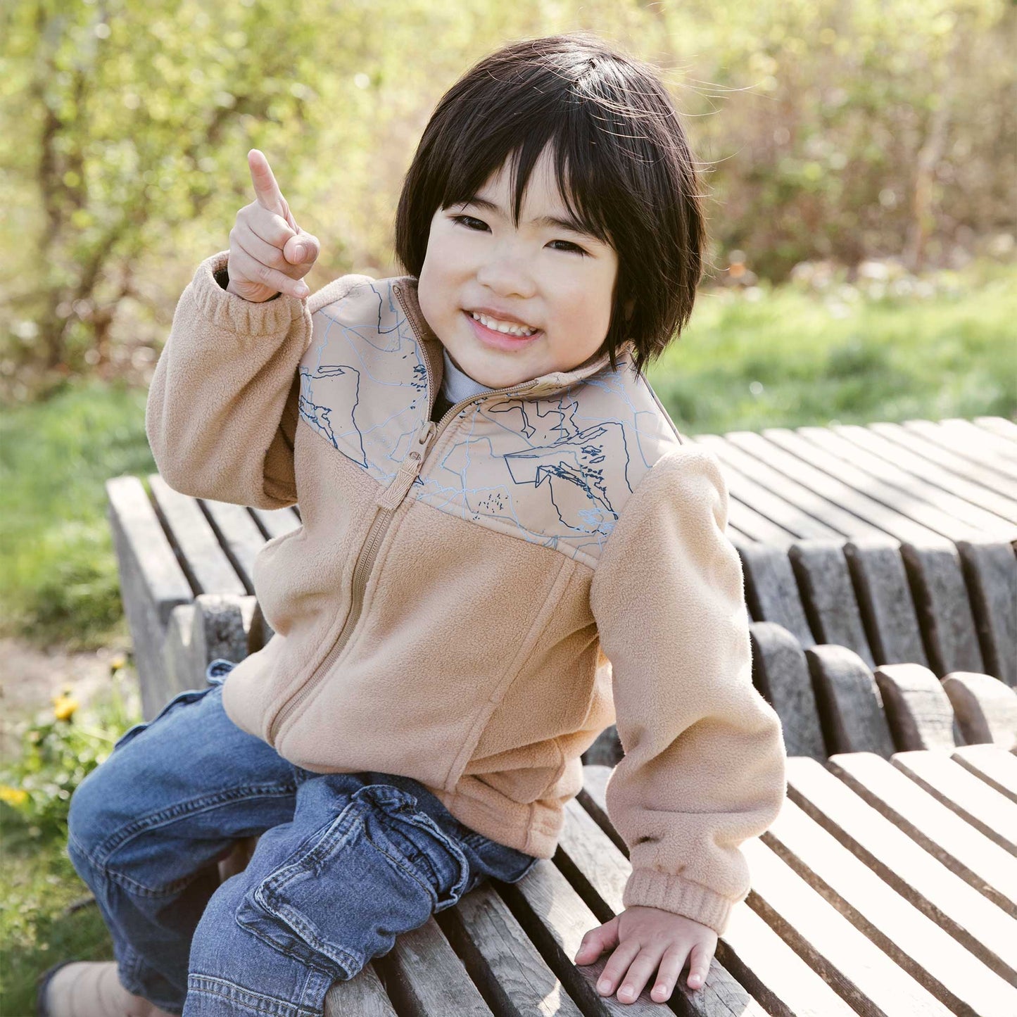 Fleece Collared Jacket - Mountain Trails