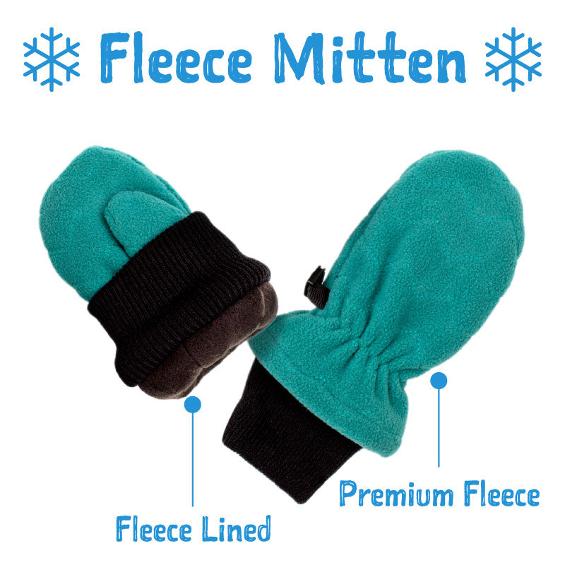 Fleece Mittens - Stormy Blue