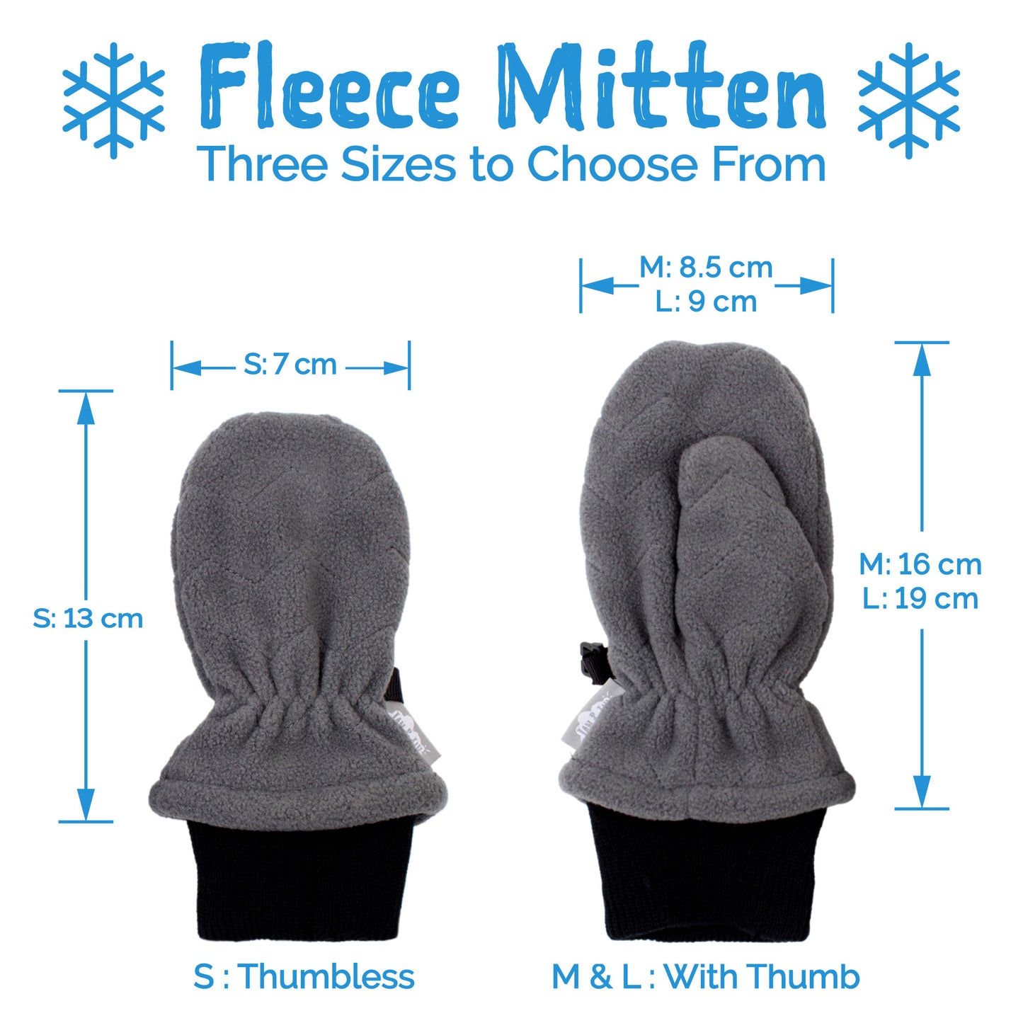 Fleece Mittens - Stormy Blue