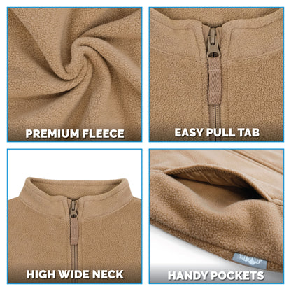 Kids Fleece Vest - Soft Brown