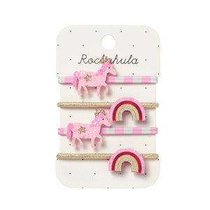 Elastic Pony Pack - Pink Stripy Ponies