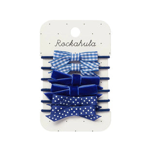 School Bow Pony Set - Blue
