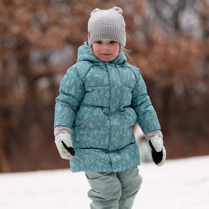 Knit Winter Bear Hat - Soft Grey