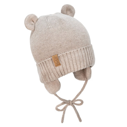 Knit Winter Bear Hat - Wheat Field