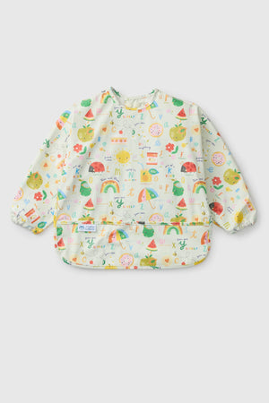 Long Sleeve Waterproof Bib - Alphabet Smiles