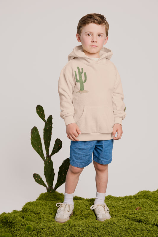 Knit Hooded Sweater - Cactus