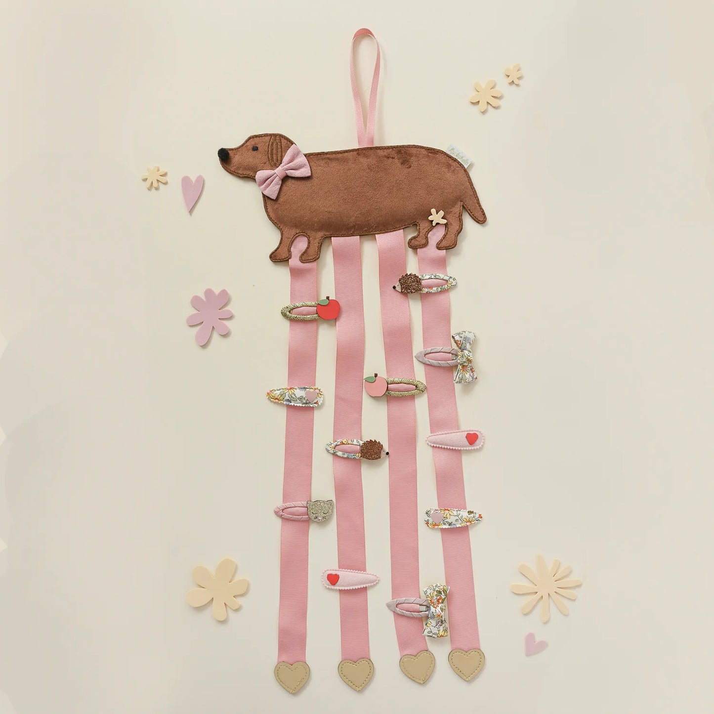 Clip Hanger - Sausage Dog 4 Ribbon