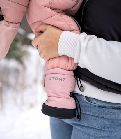 Baby Puffer Booties - Haze Pink