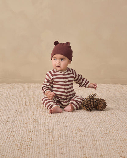 Baby Bear Beanie - Black Cherry