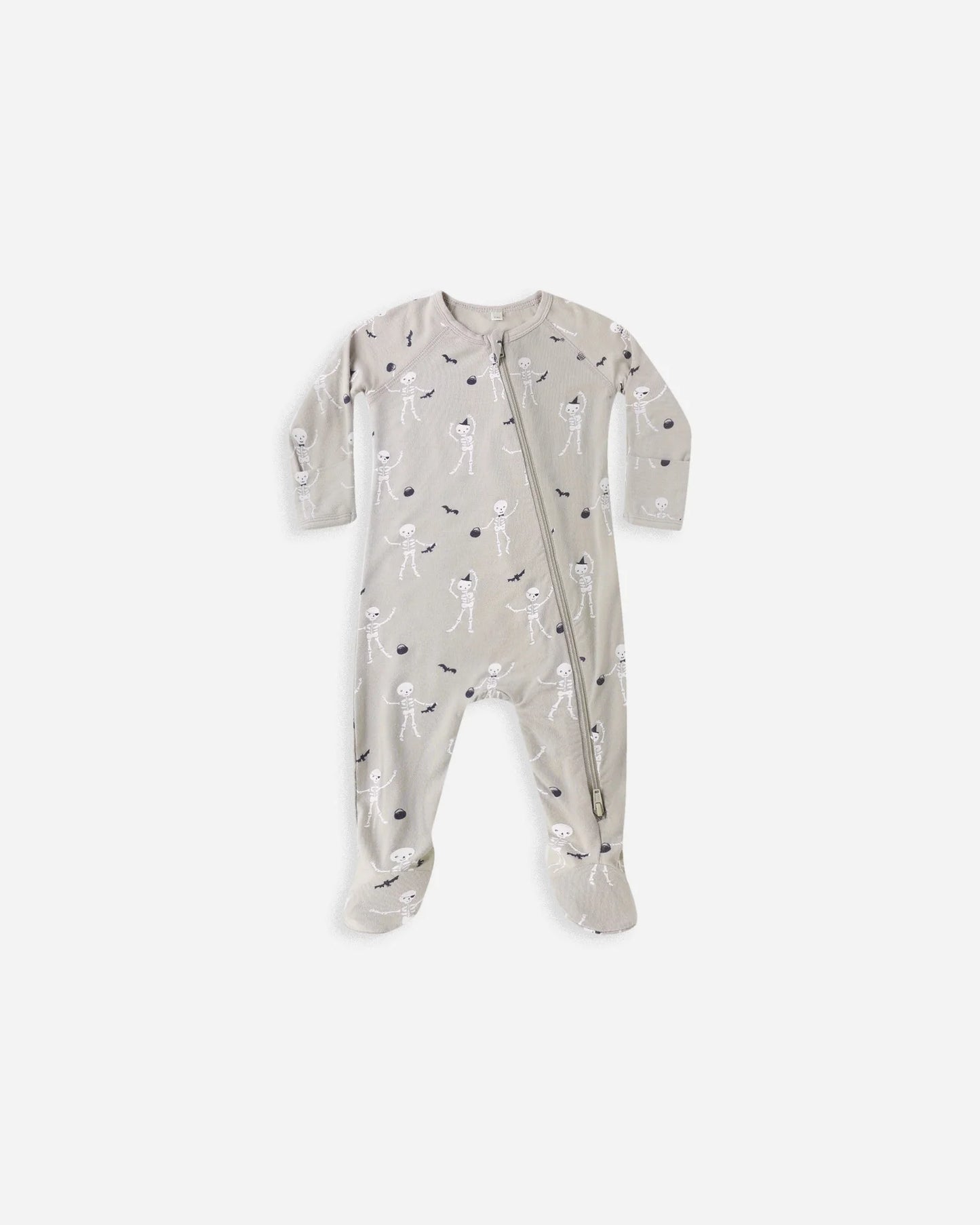 Bamboo Zip Footie - Skeletons