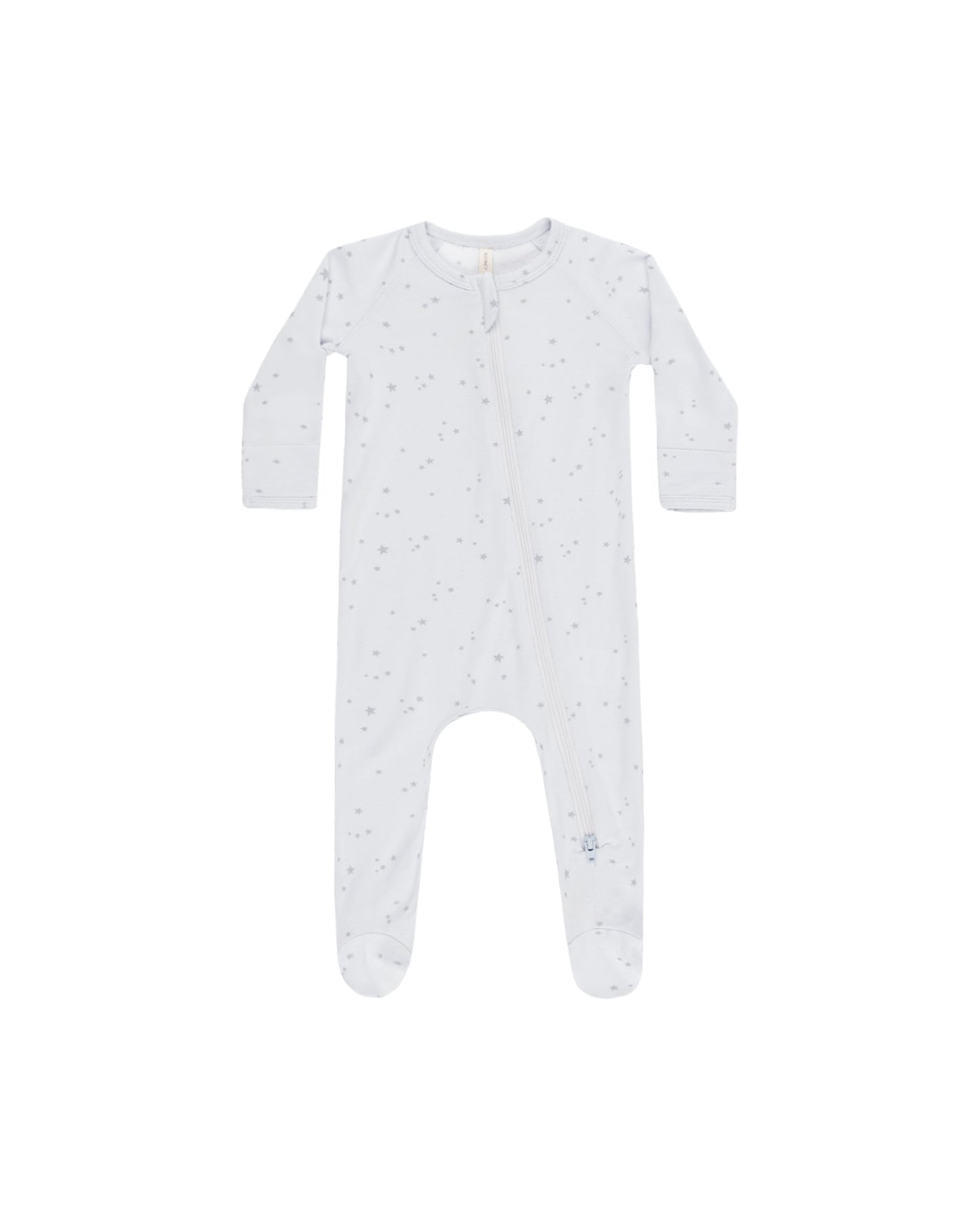 Bamboo Zip Footie - Stars Fog