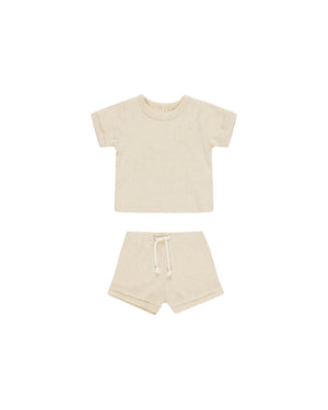 Ribbed Shortie Set - Oatmeal