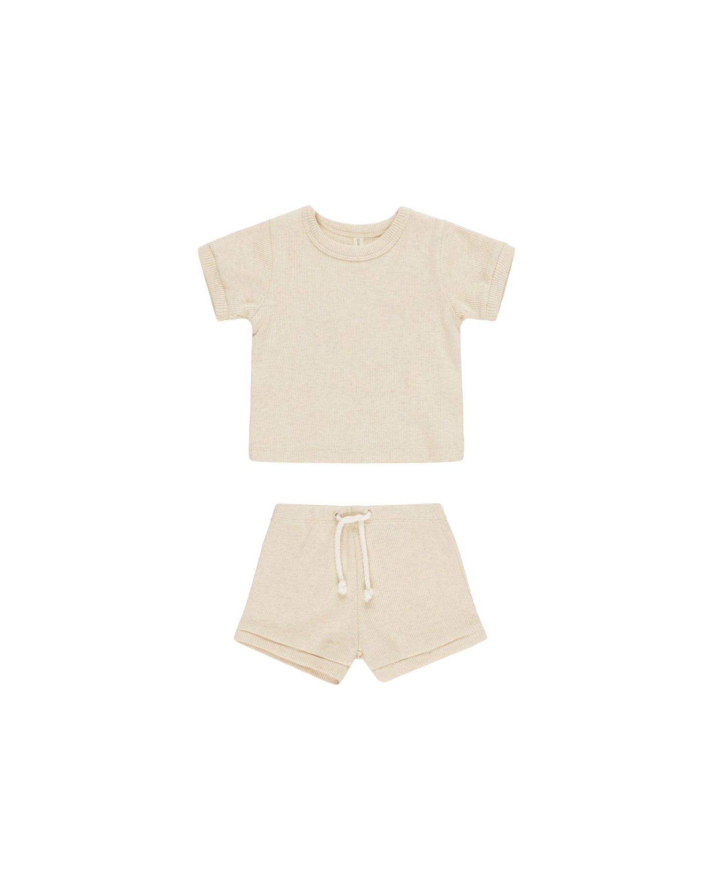 Ribbed Shortie Set - Oatmeal