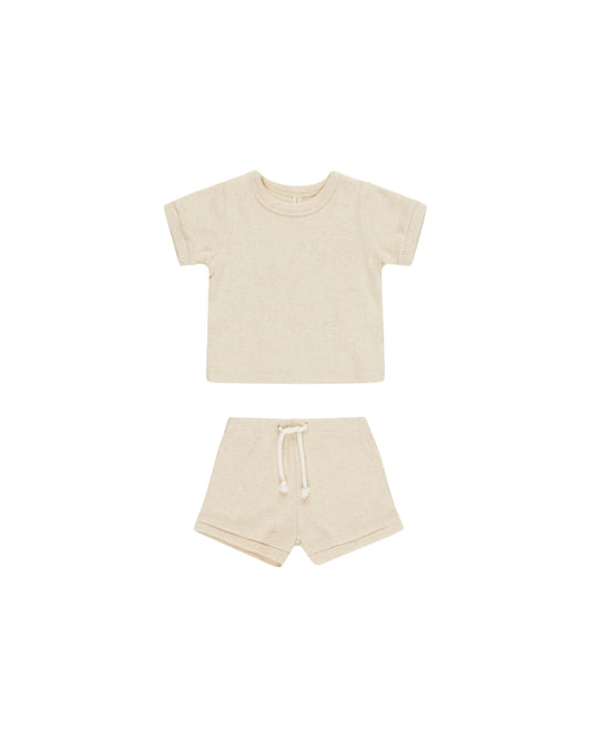 Ribbed Shortie Set - Oatmeal