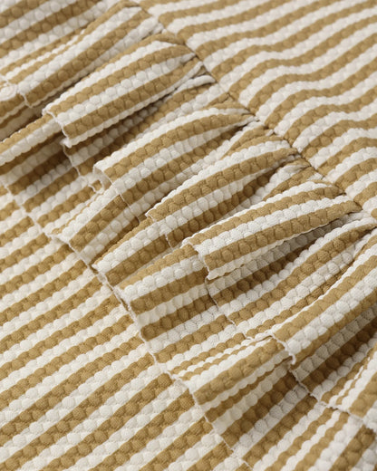 Ruffles One-Piece Swimsuit - Honey Stripe