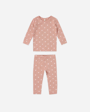 Bamboo Pajama Set - Pink Hearts