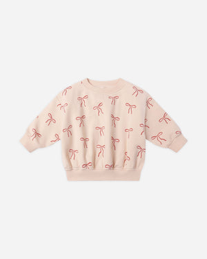 Relaxed Fleece Sweatshirt - Red Bows