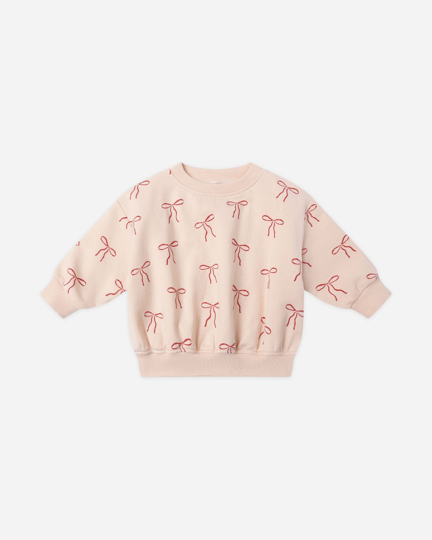 Relaxed Fleece Sweatshirt - Red Bows