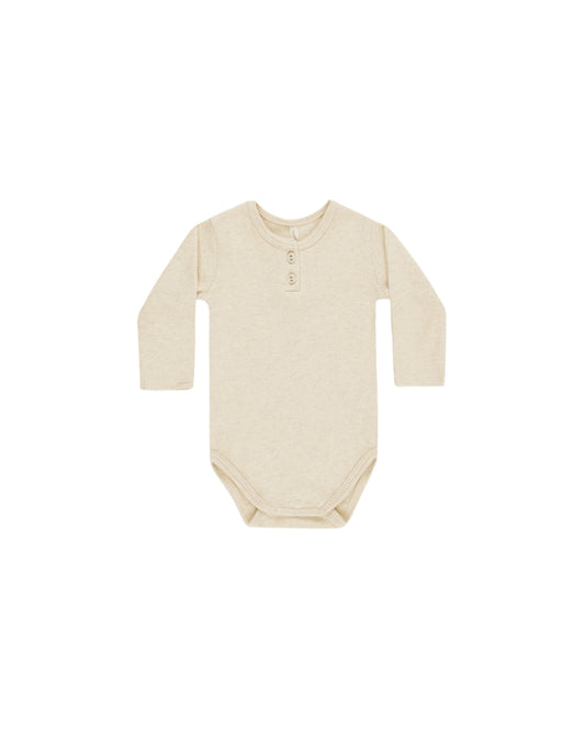 Ribbed Long Sleeve Bodysuit - Oatmeal