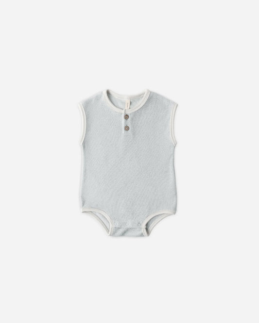 Terry Cloth Romper - Sky