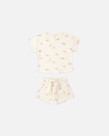 Frankie T-Shirt and Shorts Set - Construction