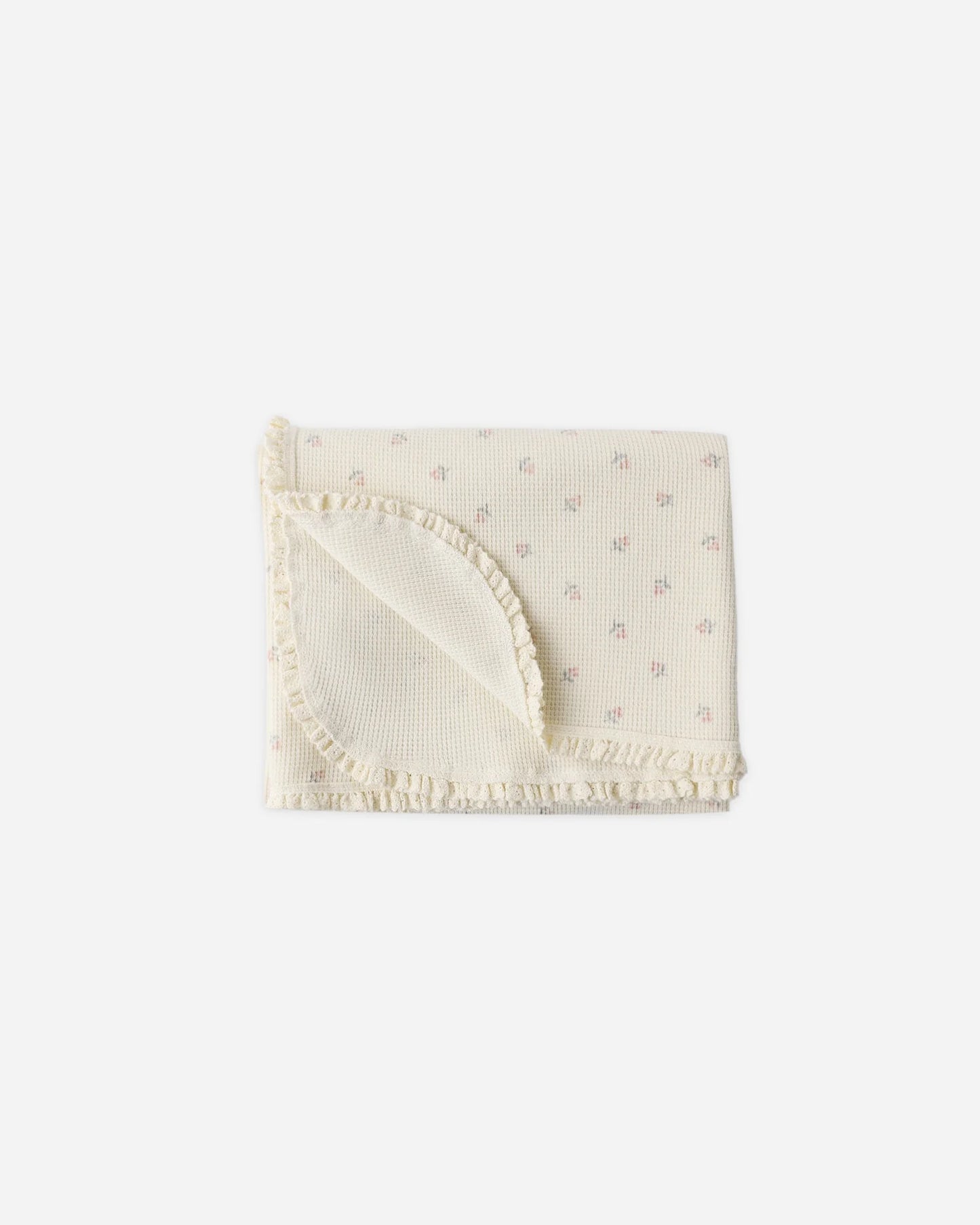 Waffle Baby Blanket - Mauve Ditsy