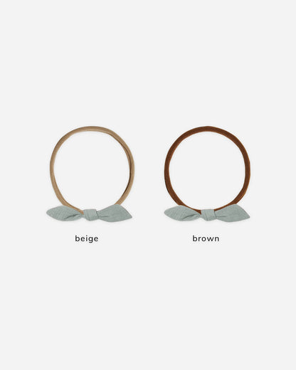 Little Knot Headband - Steel Blue Beige