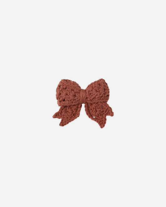 Crochet Bow - Cranberry
