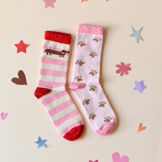 2 Pack Socks - Sausage Dog