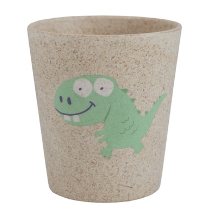 Composting Bamboo Rinse Cup - Dino
