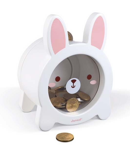 Wooden Rabbit Piggy Bank