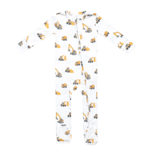 Bamboo Zip-up Footie Pajama - Dozer