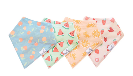 Bandana Bibs 4PK - Clementine