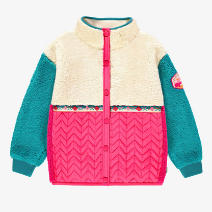 Child Sherpa Jacket - Pink and Turquoise