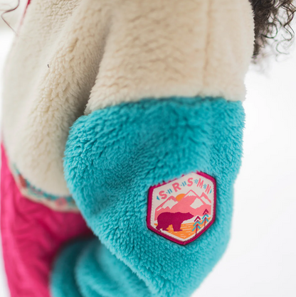 Child Sherpa Jacket - Pink and Turquoise