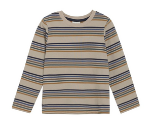 Long-Sleeve Shirt - Striped Tan