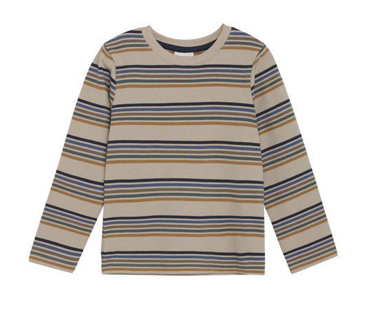 Long-Sleeve Shirt - Striped Tan