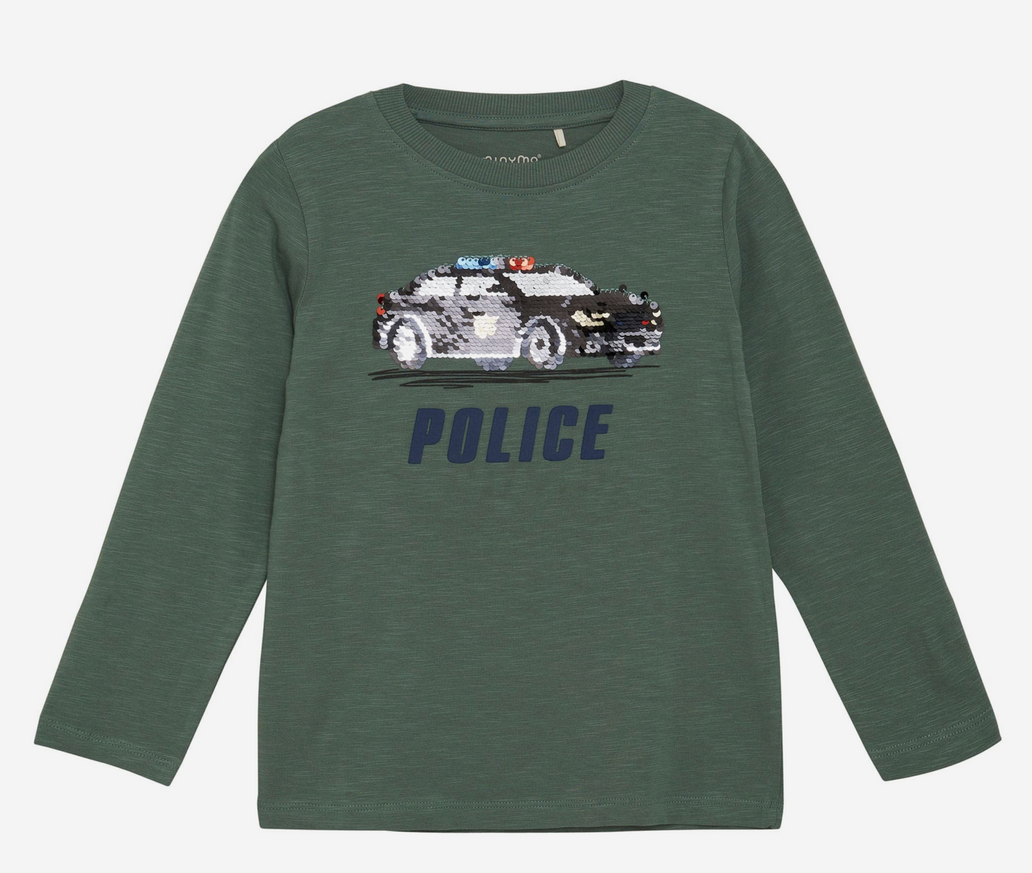 Long-Sleeve Shirt - Reversible Sequins Police Car