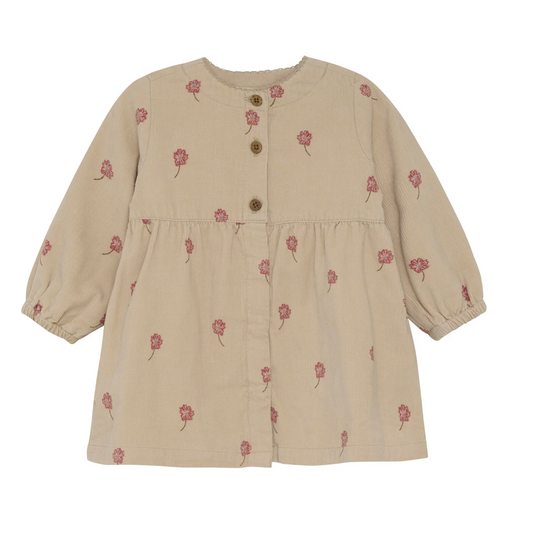 Corduroy Dress with Flowers