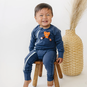 Zip Romper - Blueberry