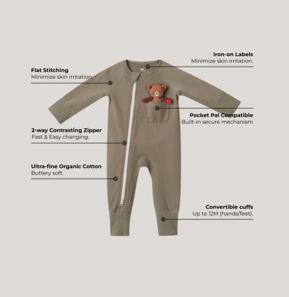 Zip Romper - Maple Red