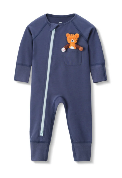 Zip Romper - Blueberry