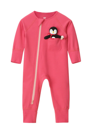 Zip Romper - Maple Red