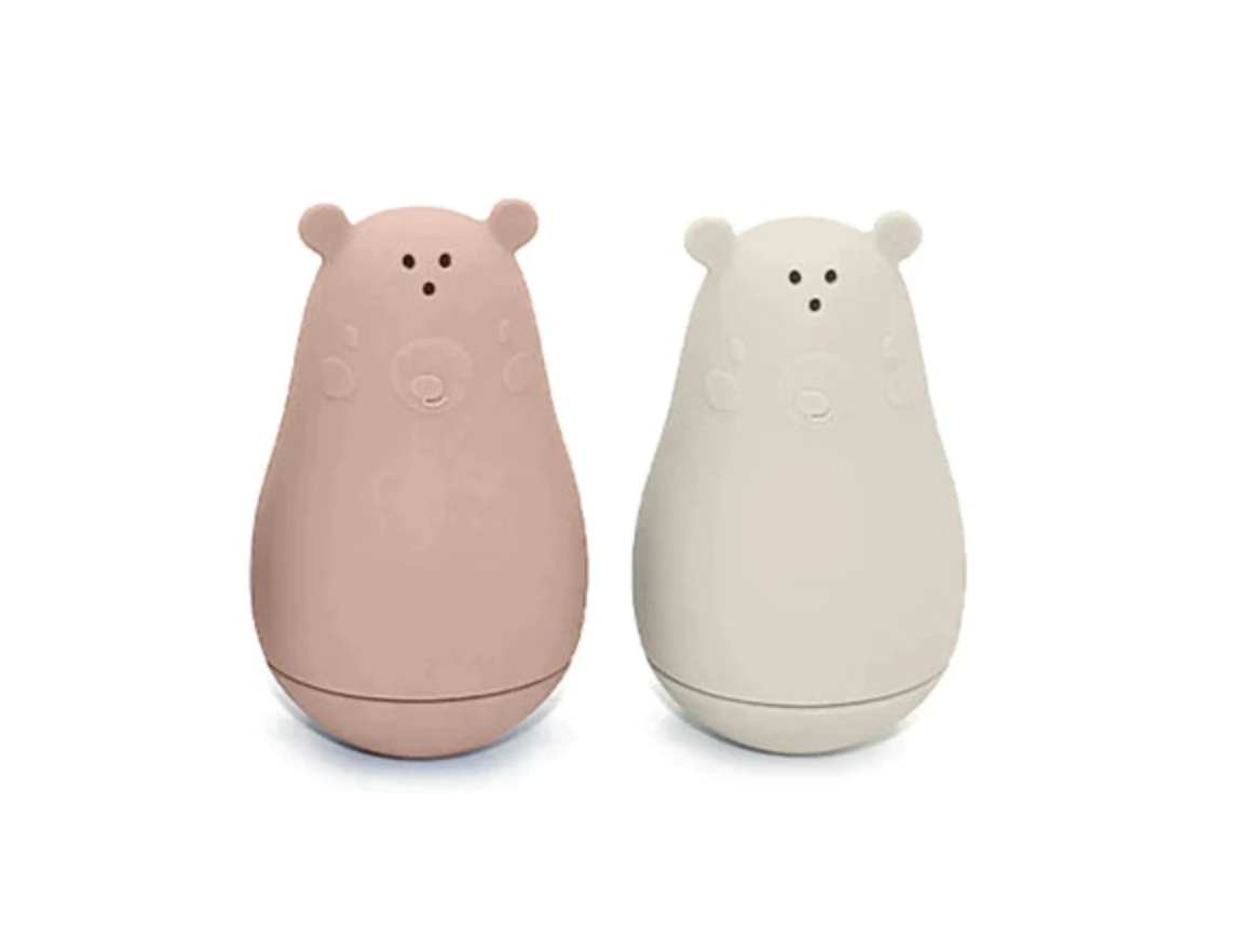 Wobble Bath Toy - Bear Soft Blush/Shifting Sand