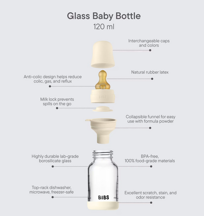 BIBS BPA-Free Bottle 150ml - Ivory
