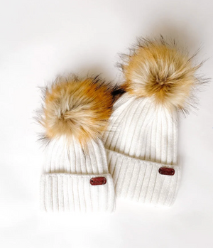 Angora Wool Beanies - White