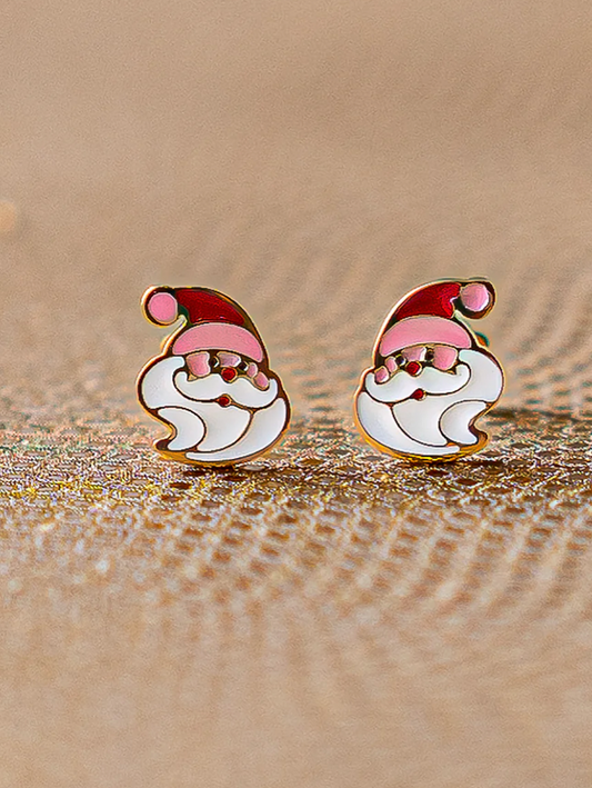 Earrings - Santa Studs